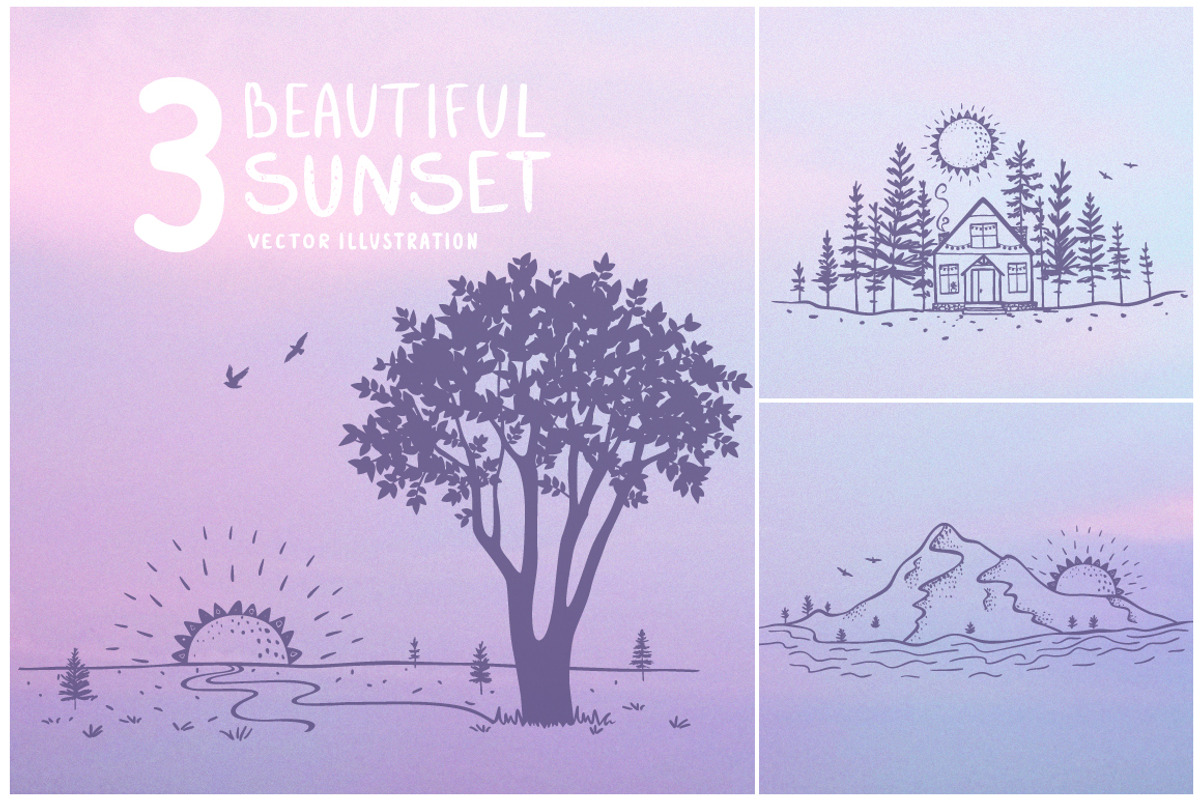Sunset nature, an Illustration by JulianArt (Photo 1 of 4)