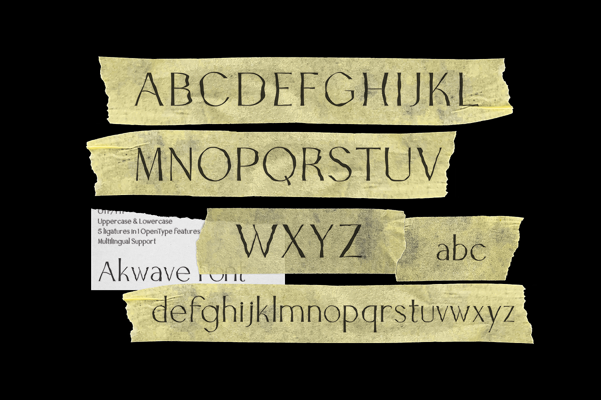Akwave | Wavy Sans Serif Font, a Handwritten Font by Nol 3 Studio (Photo 4 of 9)