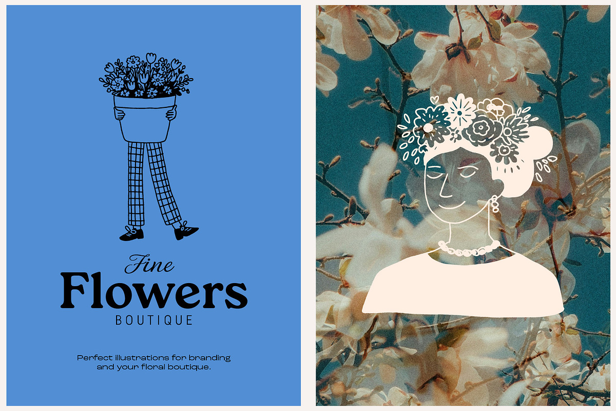 Flower People vector illustrations, a Person Illustration by dicreate (Photo 2 of 14)