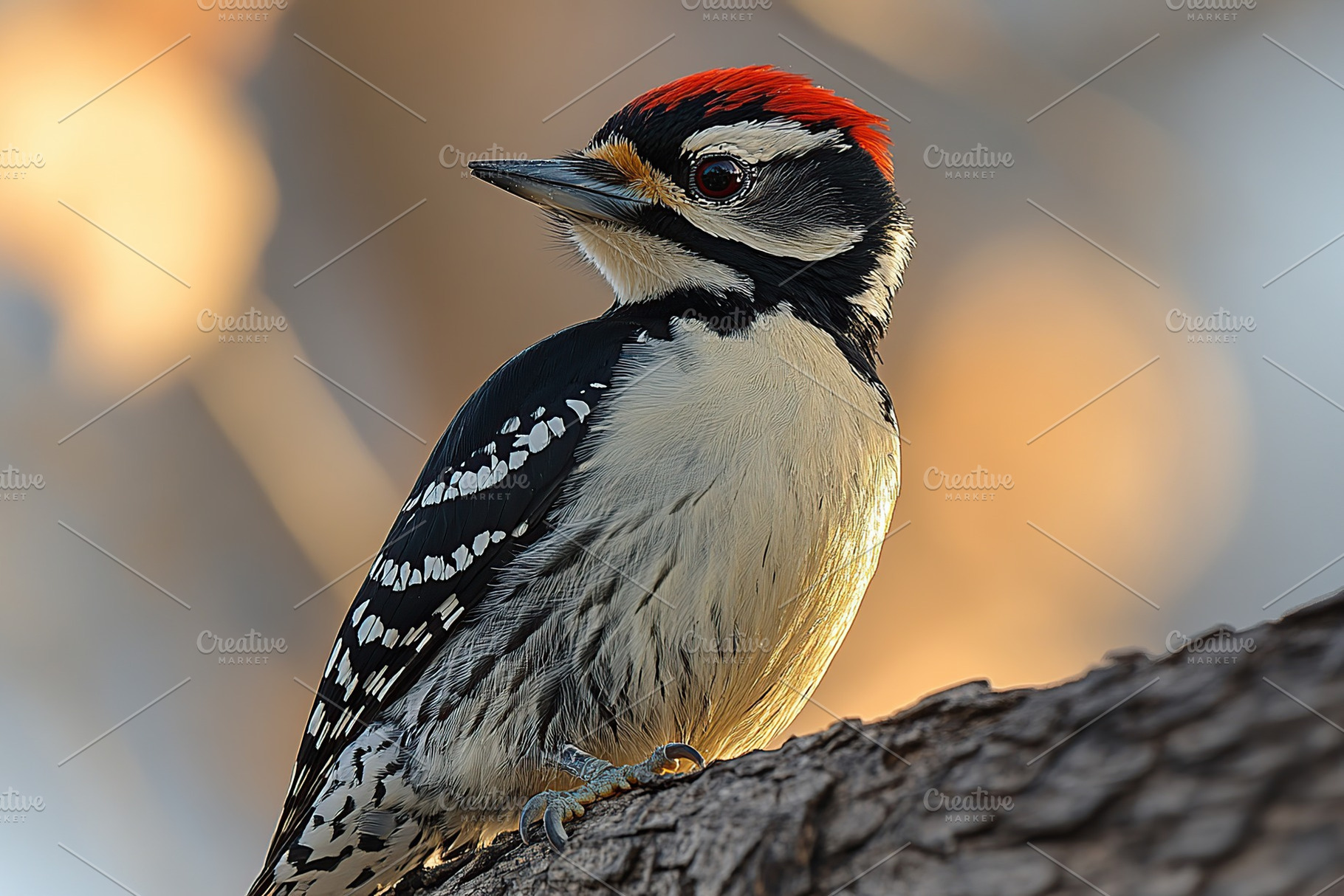 Woodpecker bird sitting on a tree branch, an Animal Photo by AlyaAnd