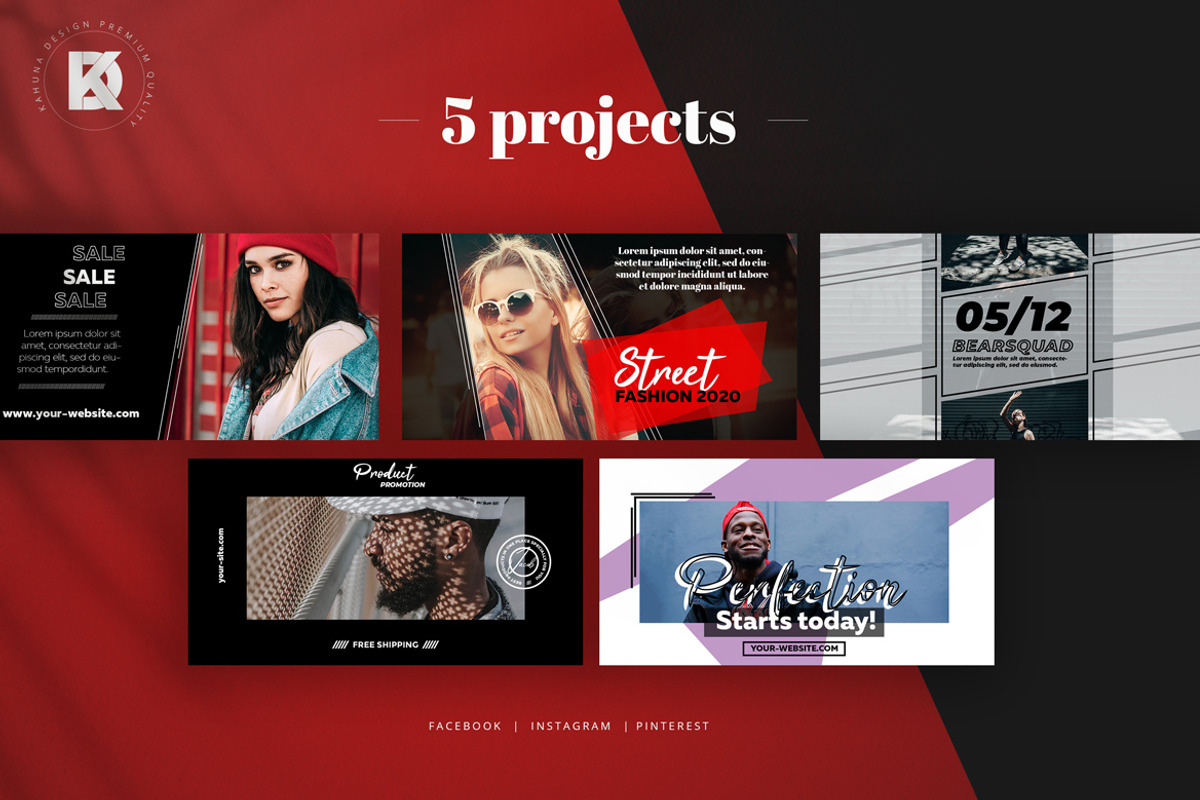 Trend Social Media Pack, a Social Media Template by Kahuna Design (Photo 4 of 6)
