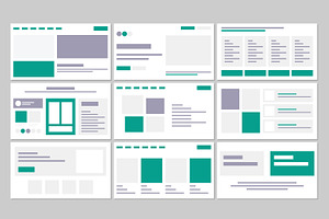 Web Landing Page Wireframe Set, a Landing Page Template by ContestDesign