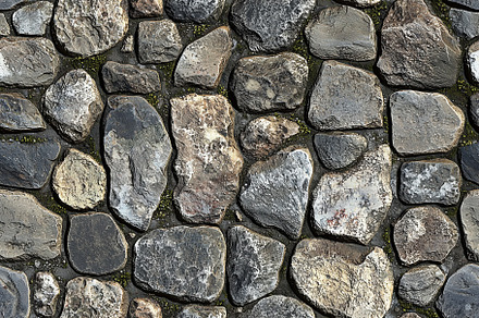 Cobblestone pavement, featuring various sizes and shapes of stones in shades of, a Texture Graphic by Textures & Backgrounds