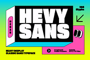 Hevysans, a Sans Serif Font by graphicook (Thumbnail 1 of 10)