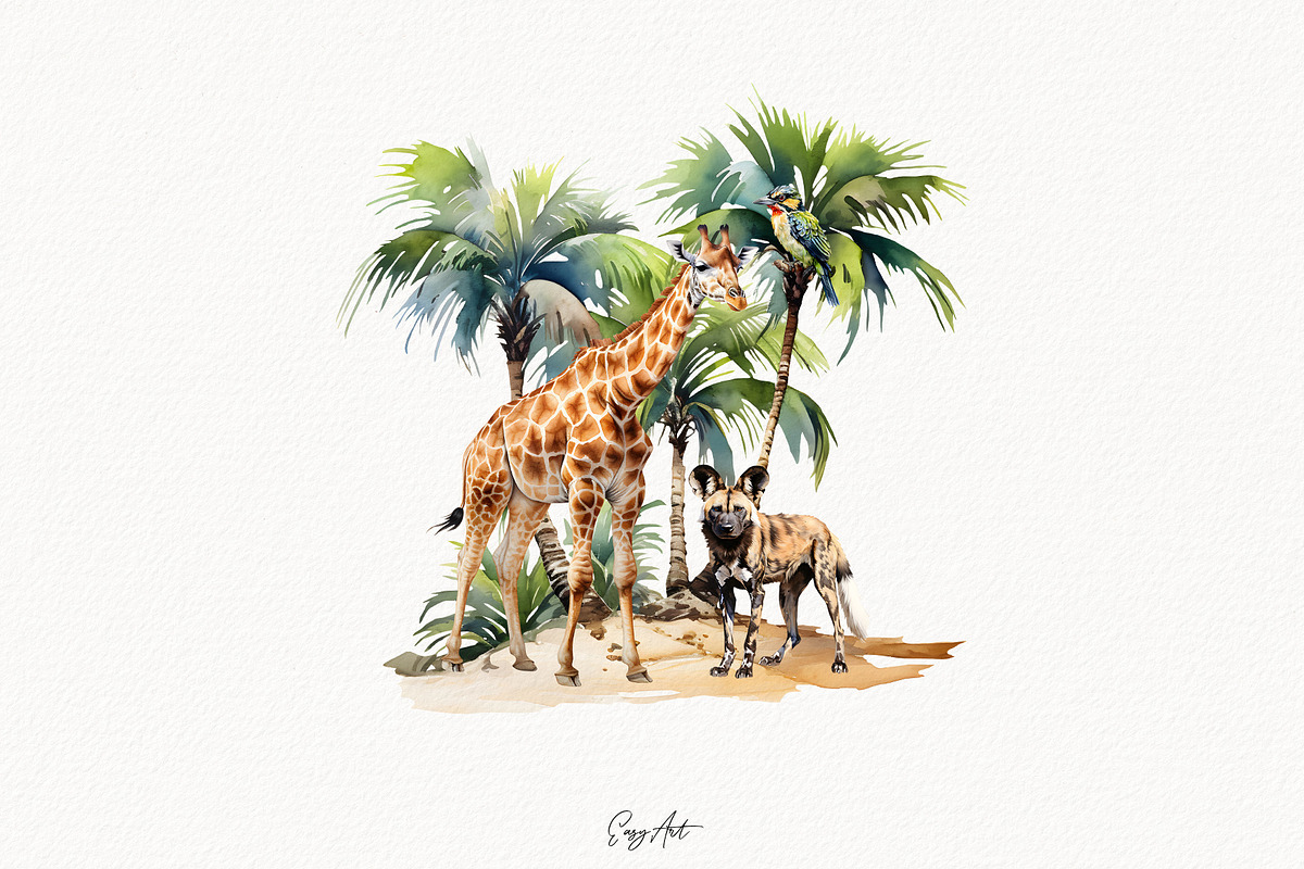 Safari Watercolor Collection, a Graphic by EasyArt (Photo 11 of 11)