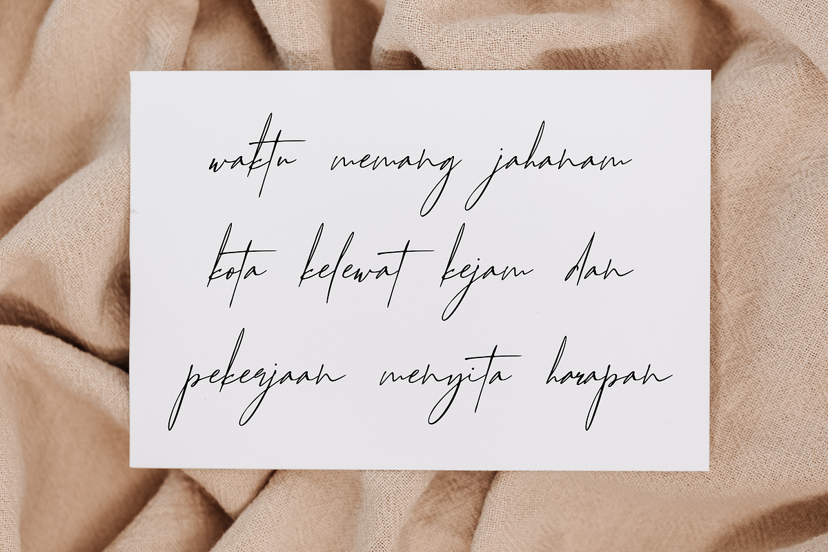 Janetanice, a Script Font by Essentials Studio (Photo 6 of 8)