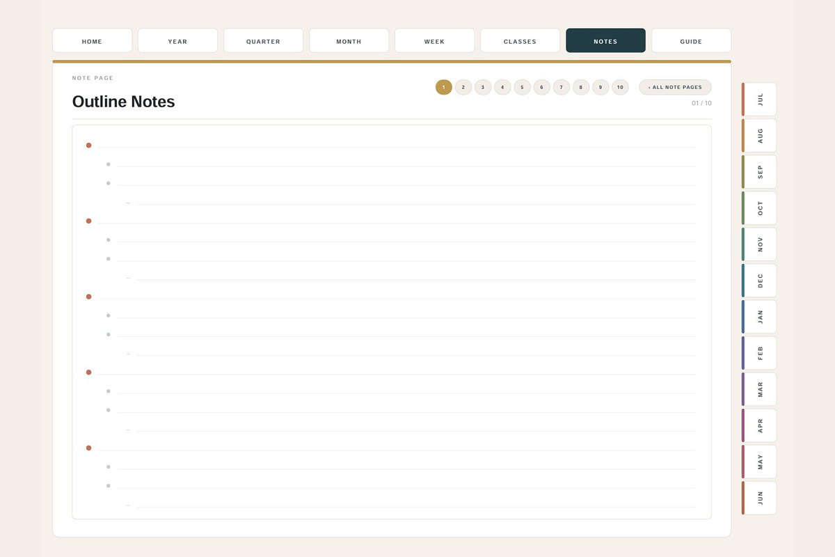 All-in-One Digital Student Planner, a Stationery Template by DigiVara Studio (Photo 17 of 21)