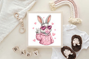 Funny Easter Bunny PNG, an Illustration by CraftArtStudio (Thumbnail 4 of 4)