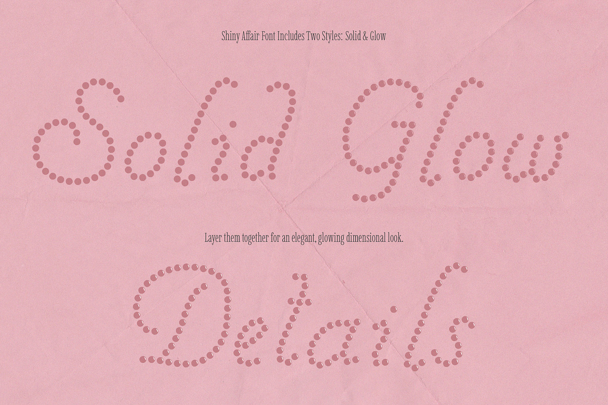 Shiny Affair Romantic Dots Font, a Script Font by AnMark (Photo 6 of 11)