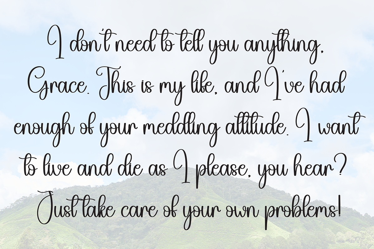 Sunshine | Script Font, a Handwritten Font by Scratchones (Photo 6 of 9)