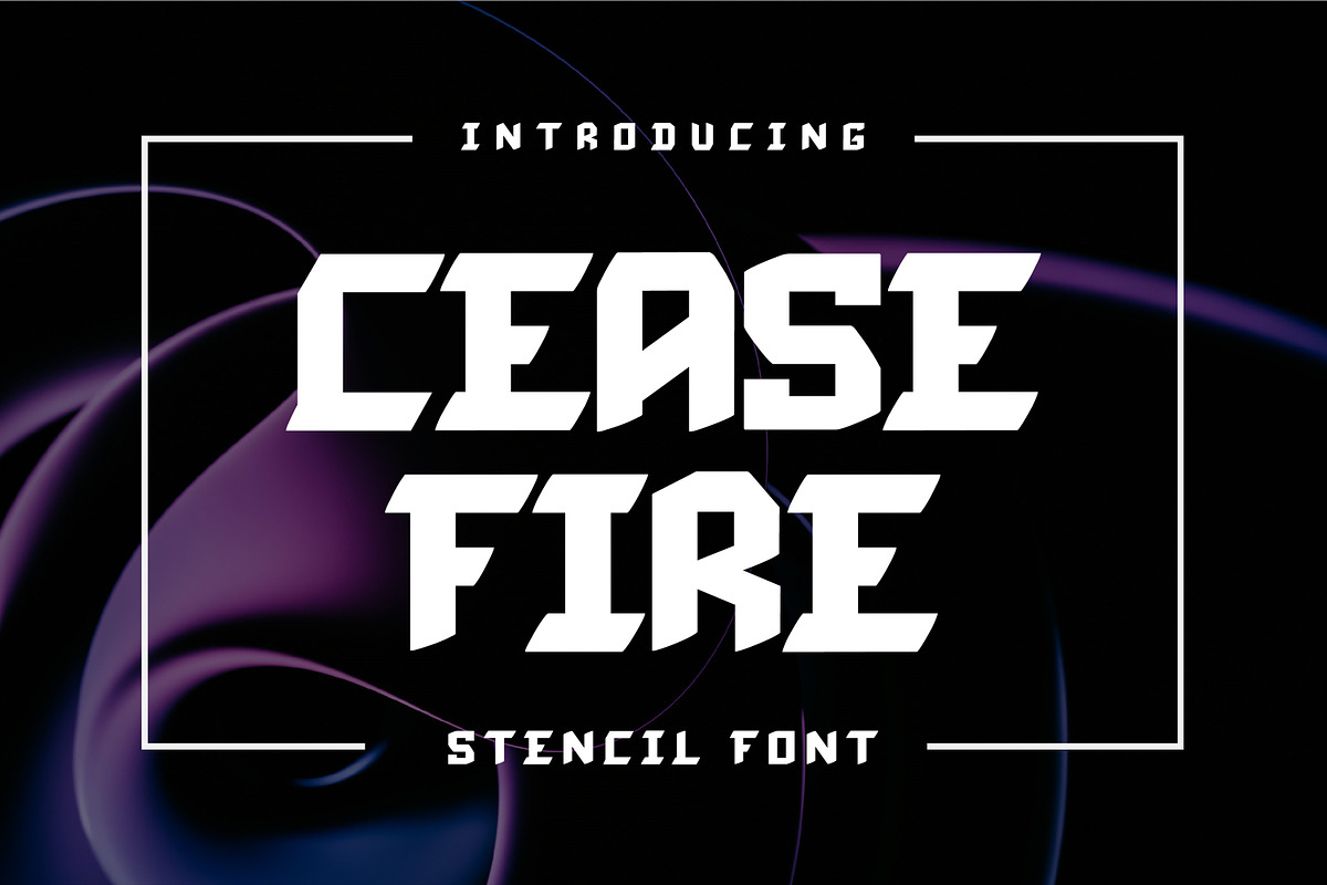 Cease Fire Bold Display, a Sans Serif Font by Gumrega Studio (Photo 1 of 7)