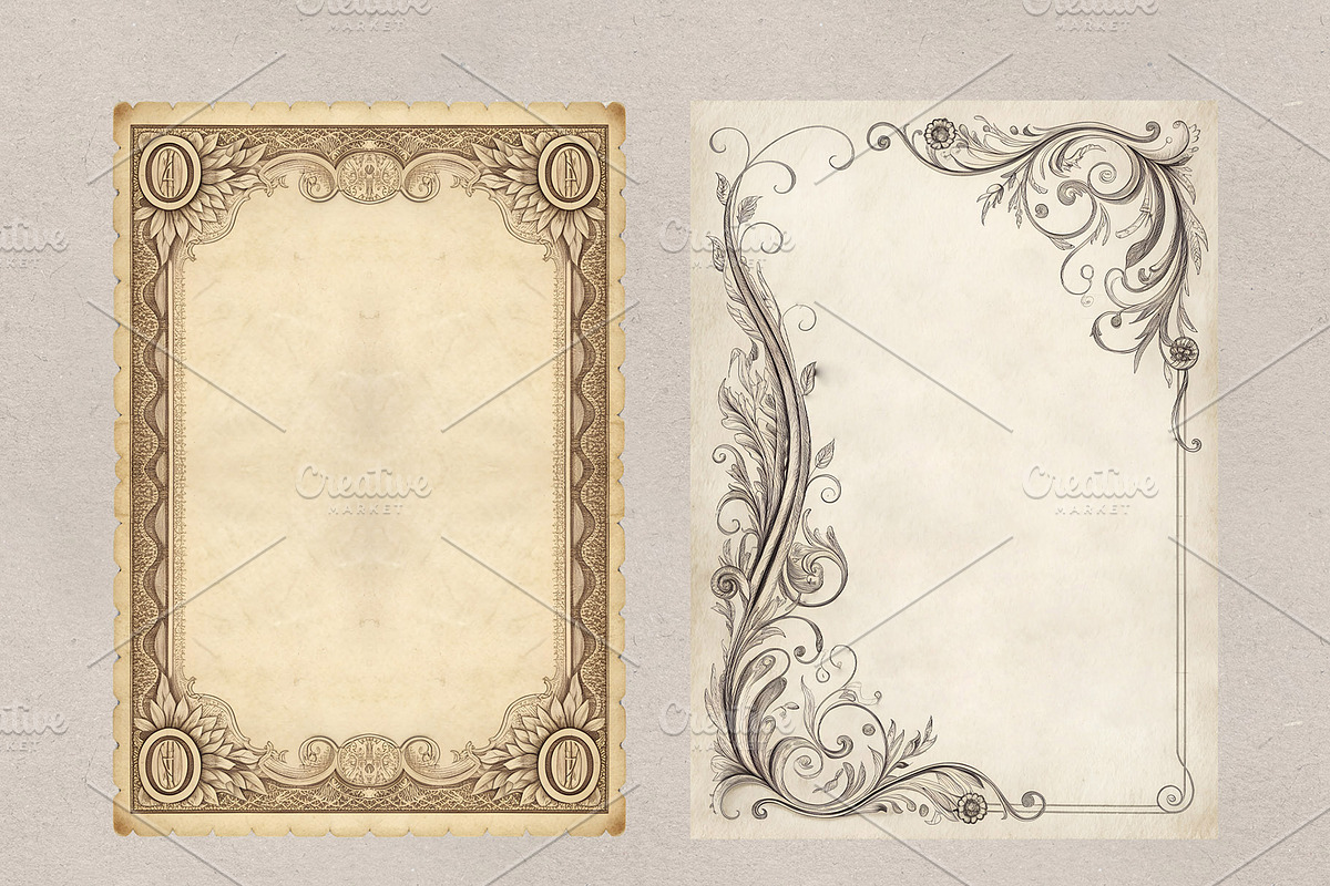 Vintage Decorative Borders & Frames, a Decorative Illustration by MRI STUDIO (Photo 18 of 34)