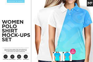 Women Polo Shirt Mock-up