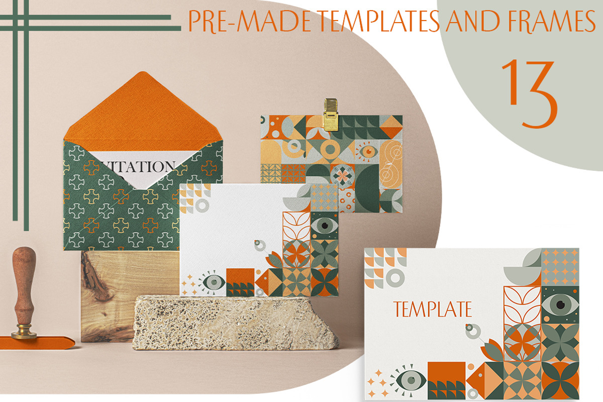 Modern geometric. Abstract retro set, a Decorative Illustration by KomannaArt (Photo 6 of 10)