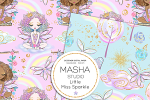 LITTLE MISS SPARKLE Digital Paper