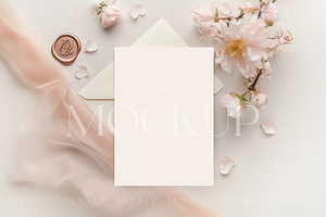 5x7 Card Mockups, Stationary Mockup