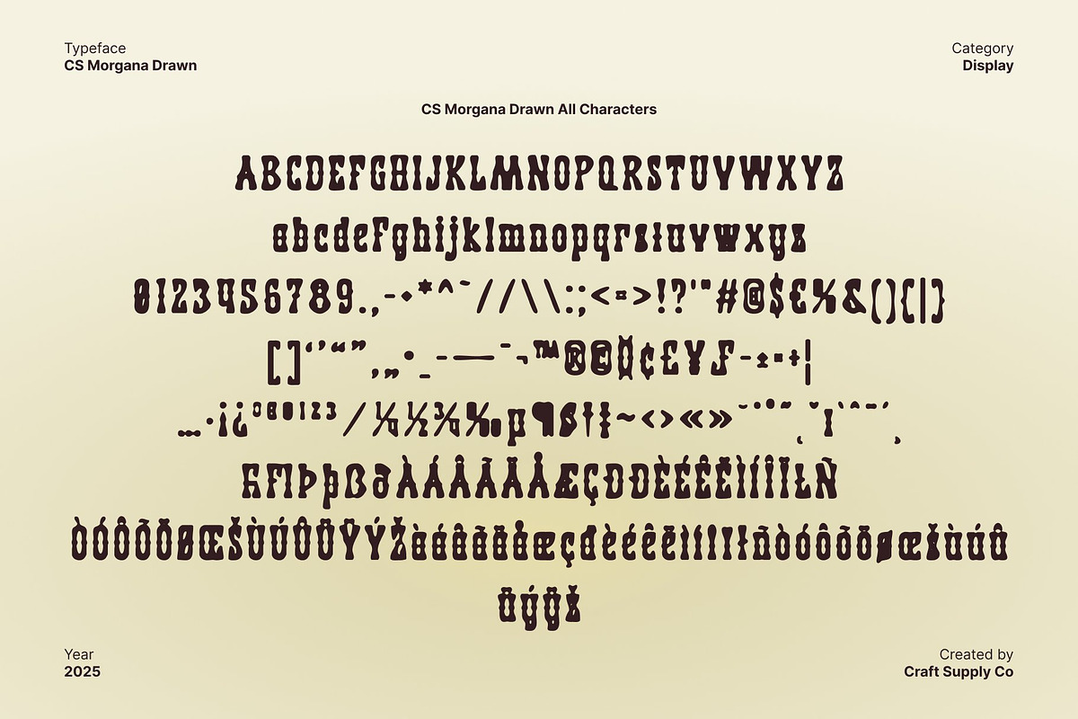 CS Morgana Drawn, a Sans Serif Font by Craft Supply Co. (Photo 8 of 8)