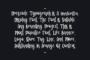 Drescode Typograph Font