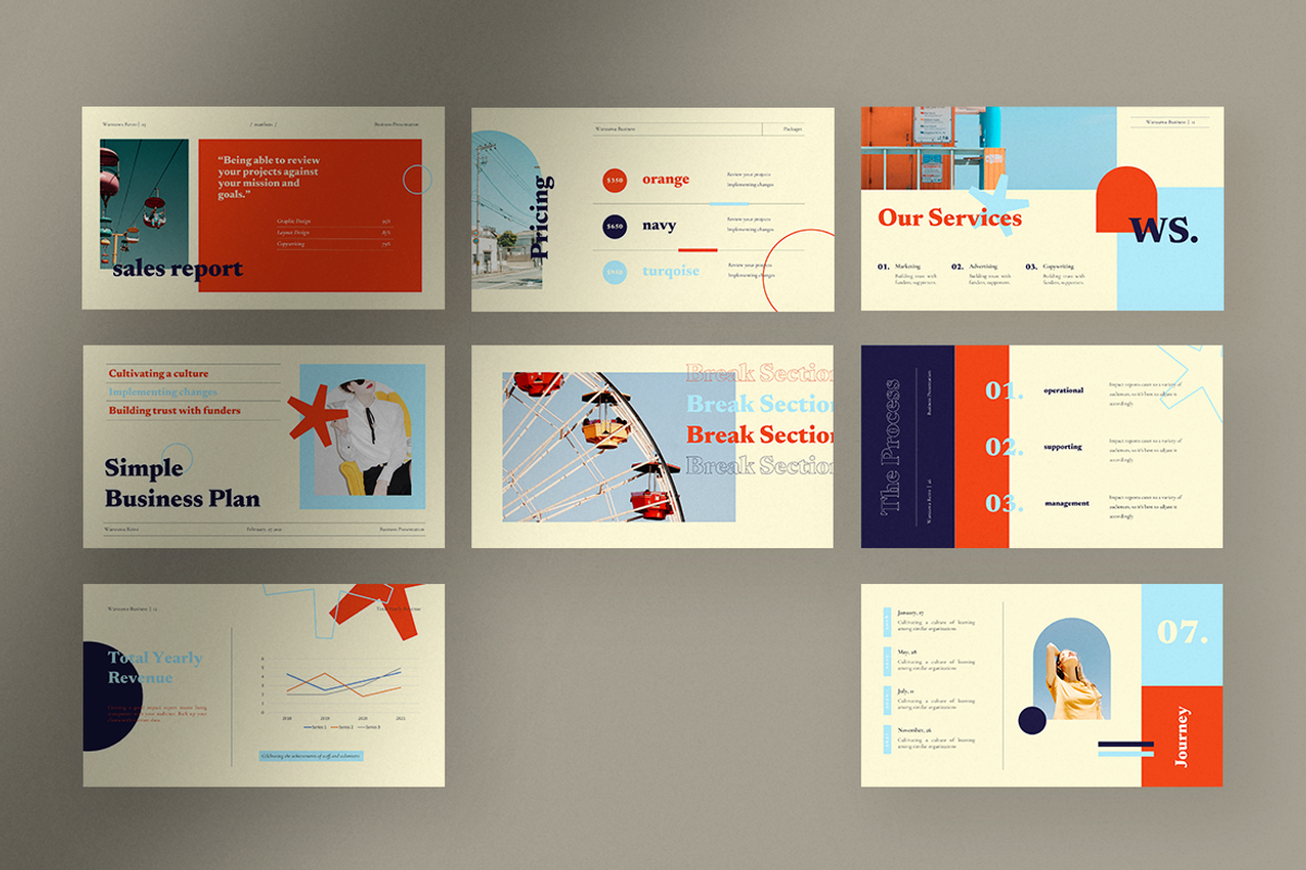 Warszawa Retro Business Presentation, a Presentation Template by peterdraw (Photo 5 of 6)