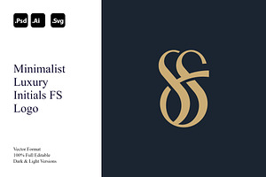 Minimalist Luxury Initials FS Logo, a Branding & Logo Template by Luxury Logos