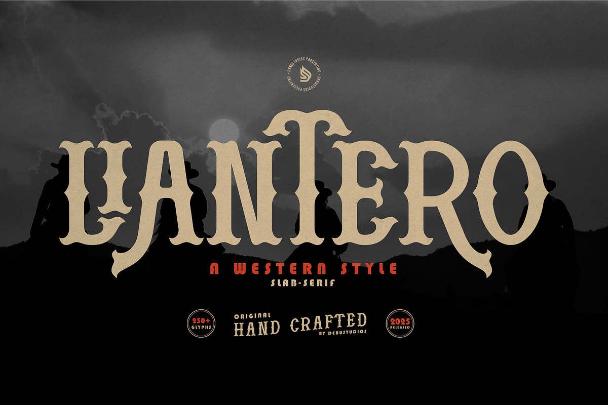 Liantero | Western Style, a Slab Serif Font by Denustudios (Photo 1 of 12)