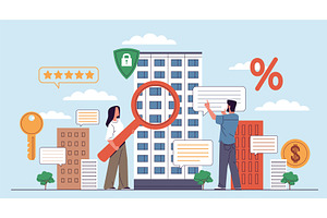 House purchase. Search for own, a Finance Illustration by YummyBuum