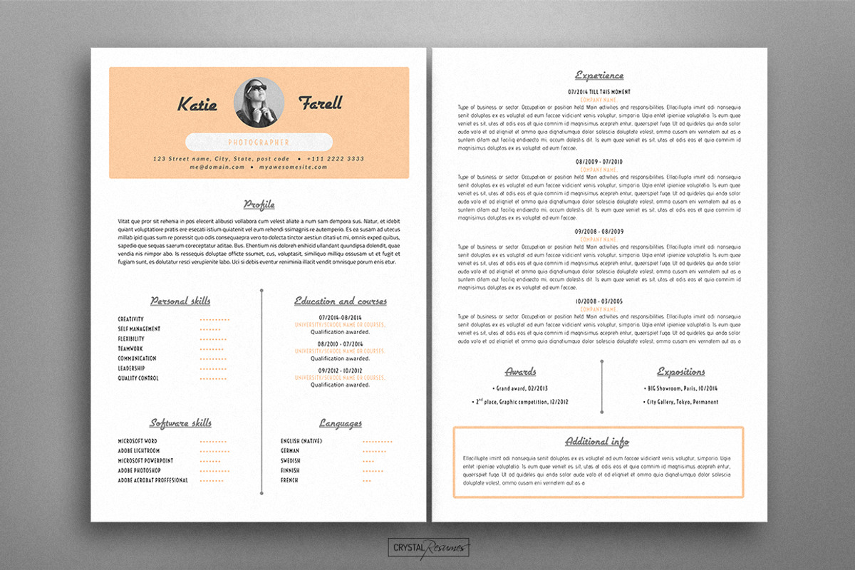 Resume Template for MS Word, a Resume Template by CrystalResumes (Photo 4 of 4)