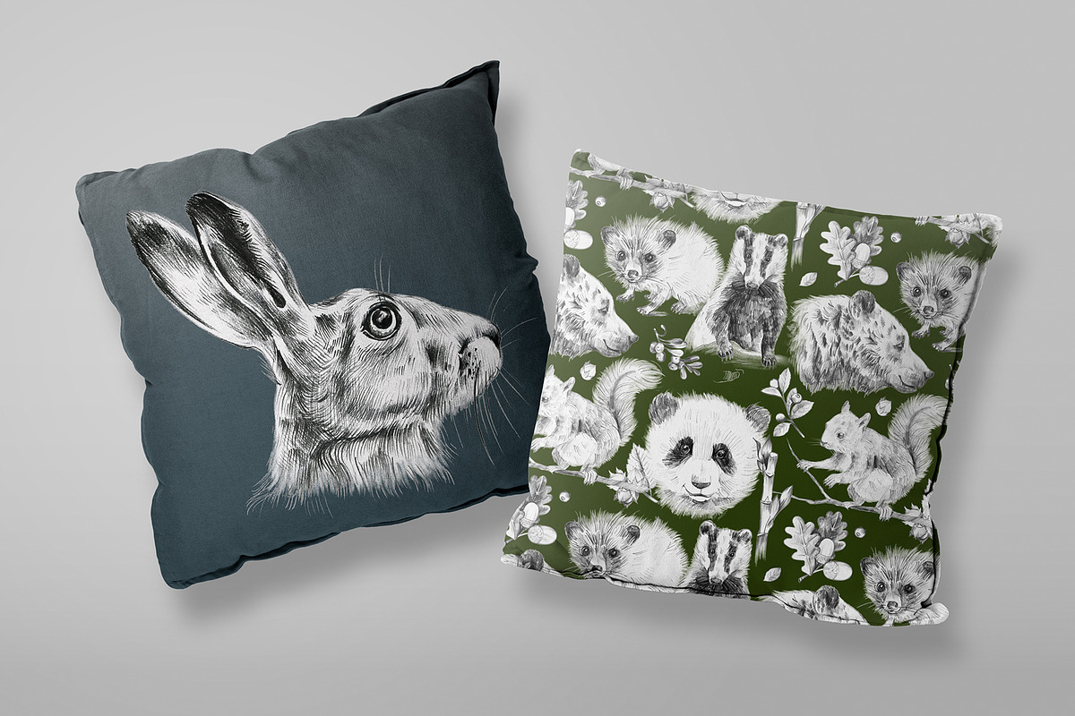 Wild animals. Sketch edition. 22 PNG, an Animal Illustration by Art by Lady Natali (Photo 6 of 6)