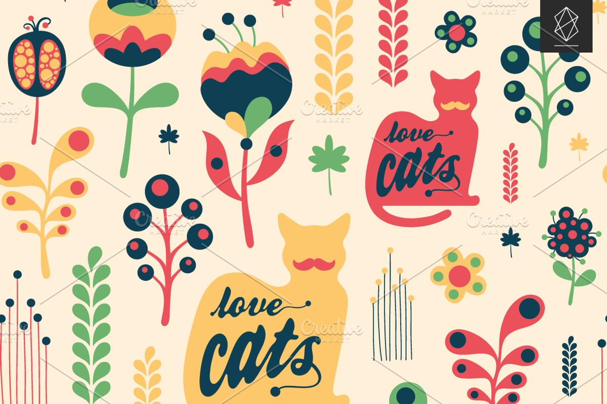 Pattern set with birds and animals, a Pattern Graphic by Yury Velikanov (Photo 3 of 5)