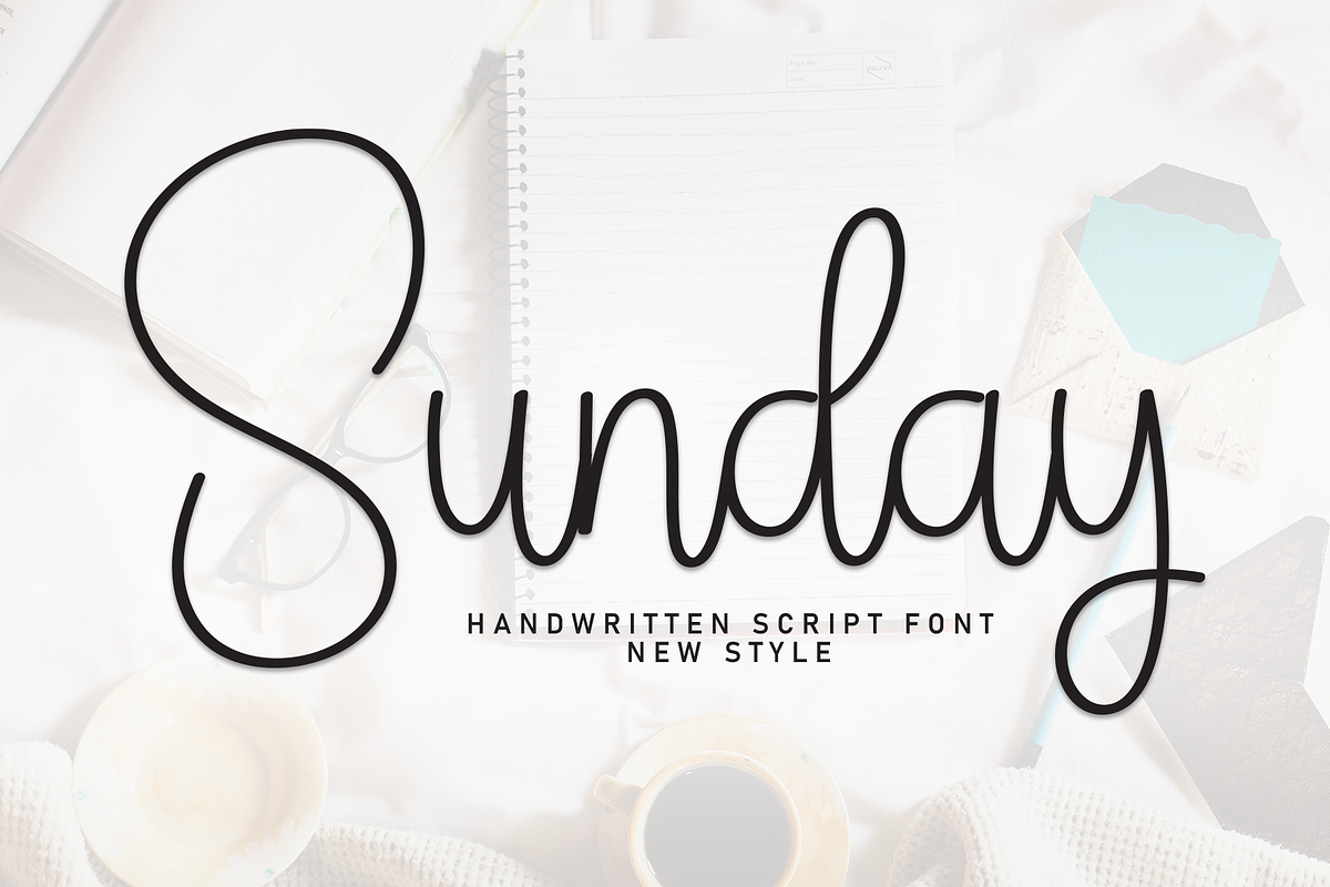 Sunday | Script Font, a Handwritten Font by Scratchones (Photo 1 of 8)