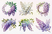 Wisteria Floral Garden Clipart, an Illustration by Dream Creation (Thumbnail 3 of 7)