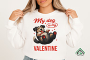 Yarn Crochet Valentine's Day Dog PNG, an Illustration by Craft Nest (Thumbnail 3 of 6)