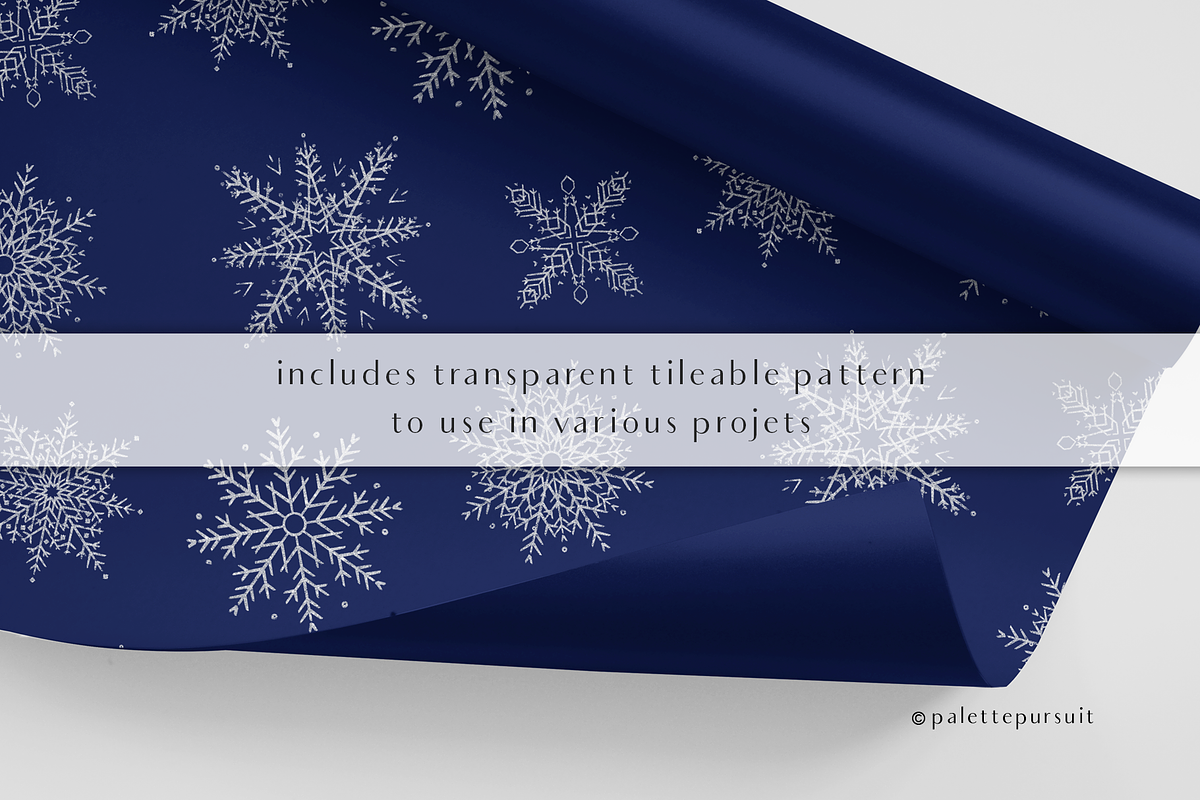 Silver glitter snowflakes clip art, an Object Graphic by Palette Pursuit (Photo 3 of 4)