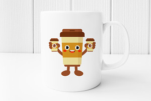 Funny Coffee Cup Holding Take Away