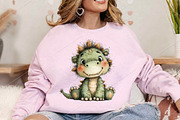 Whimsical Cute Dinosaur Clipart, a Seasonal Illustration by Canvas Craft (Thumbnail 5 of 7)