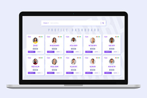 Profile Dashboard UI UX Template, an UI Kit Template by MightyDesign