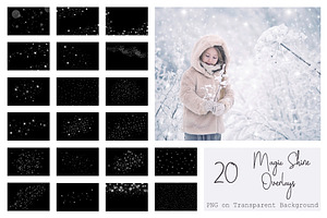 30 Magic Winter Shine Overlays PNG