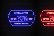 Sale Promotions Vector Neon Bundle, a Decorative Illustration by Photoshop Action (Thumbnail 10 of 15)