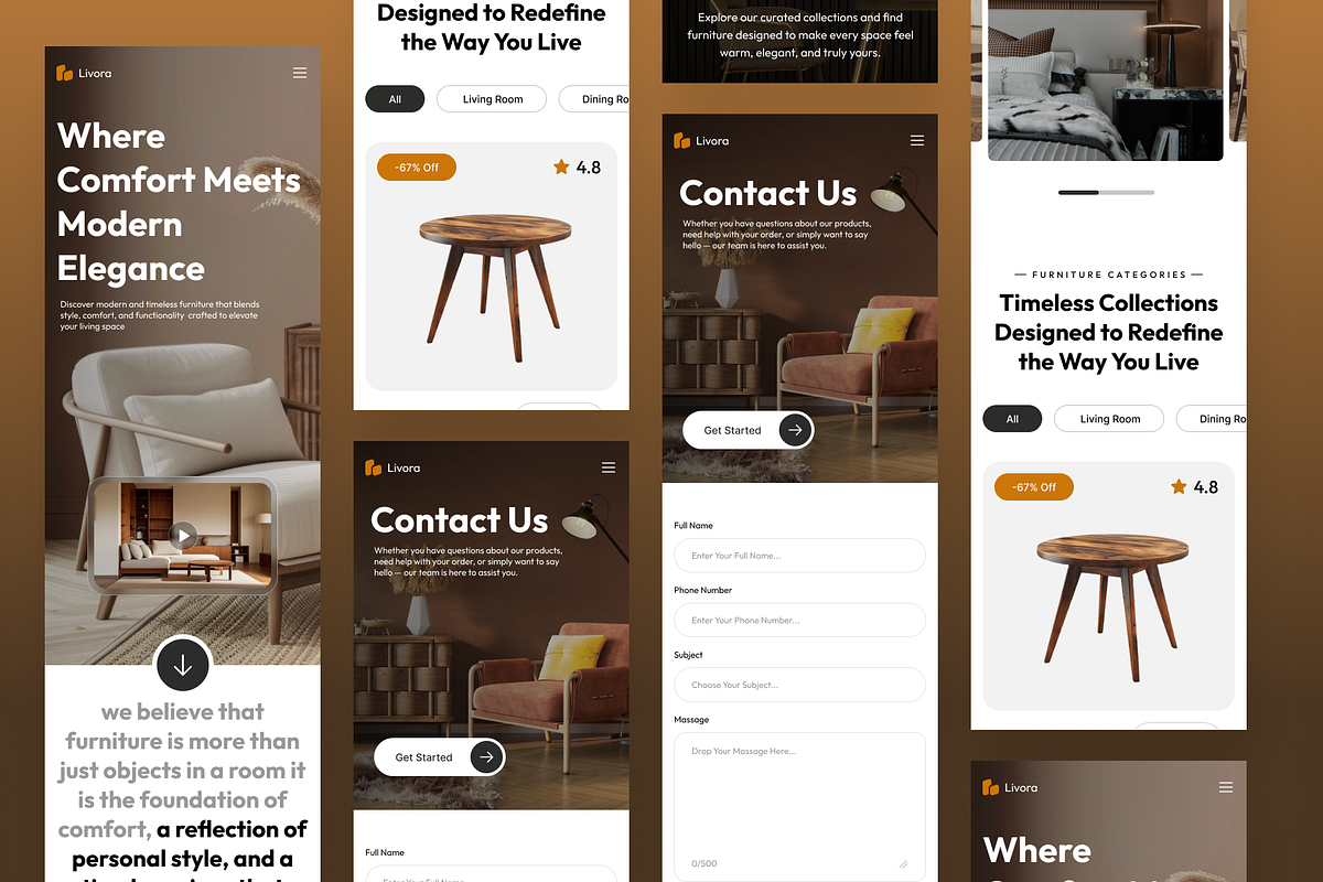 Livora - Furniture Landing Page preview 5