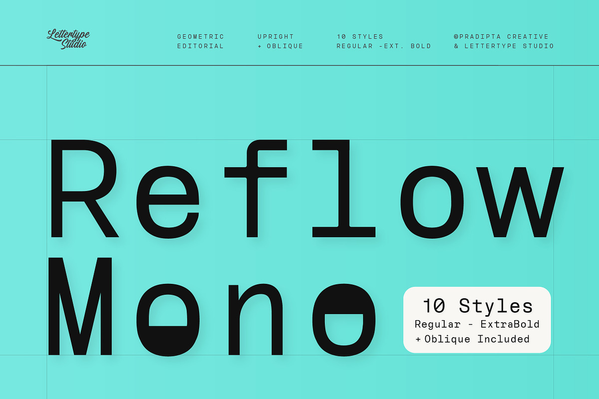 Reflow Mono Family | Intro 50% OFF, a Sans Serif Font by Lettertype Studio (Photo 1 of 15)