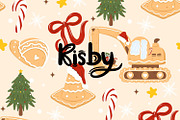 Christmas Construction Pattern, a Pattern Graphic by KisbyArt (Thumbnail 1 of 3)
