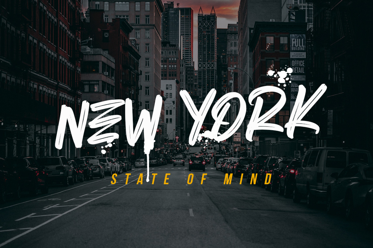 Herdrock Brush Advertisement Font preview 3