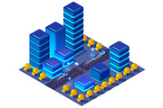 City urban area map Isometric night, a Transportation Illustration by AlexZeL (Thumbnail 1 of 3)