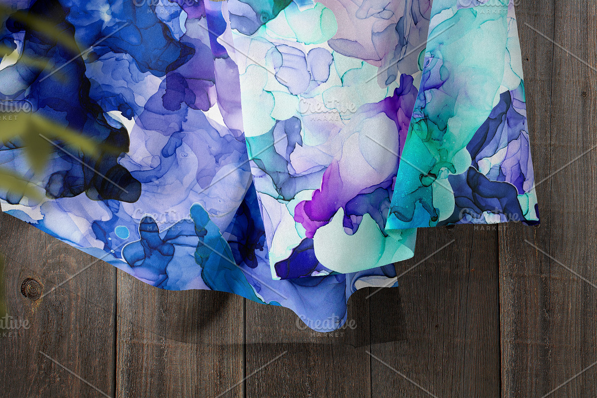 Blue Alcohol Ink Textures, a Texture Graphic by JSolomatina (Photo 8 of 8)