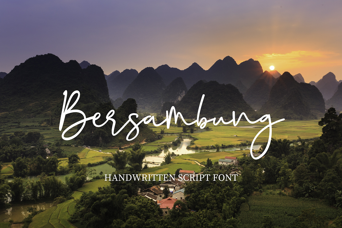 Bersambung | Handwritten Font, a Handwritten Font by filosovis (Photo 1 of 5)