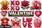 Valentine Faux Crochet Design Bundle, an Illustration by RobertsArt (Thumbnail 1 of 7)