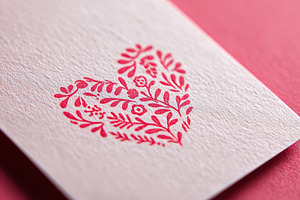 Blank floral heart greeting card, a Holiday Photo by AlyaAnd