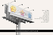 Cartoon Star PNG Clipart Set, an Object Illustration by Geniecreativestudio (Thumbnail 8 of 9)