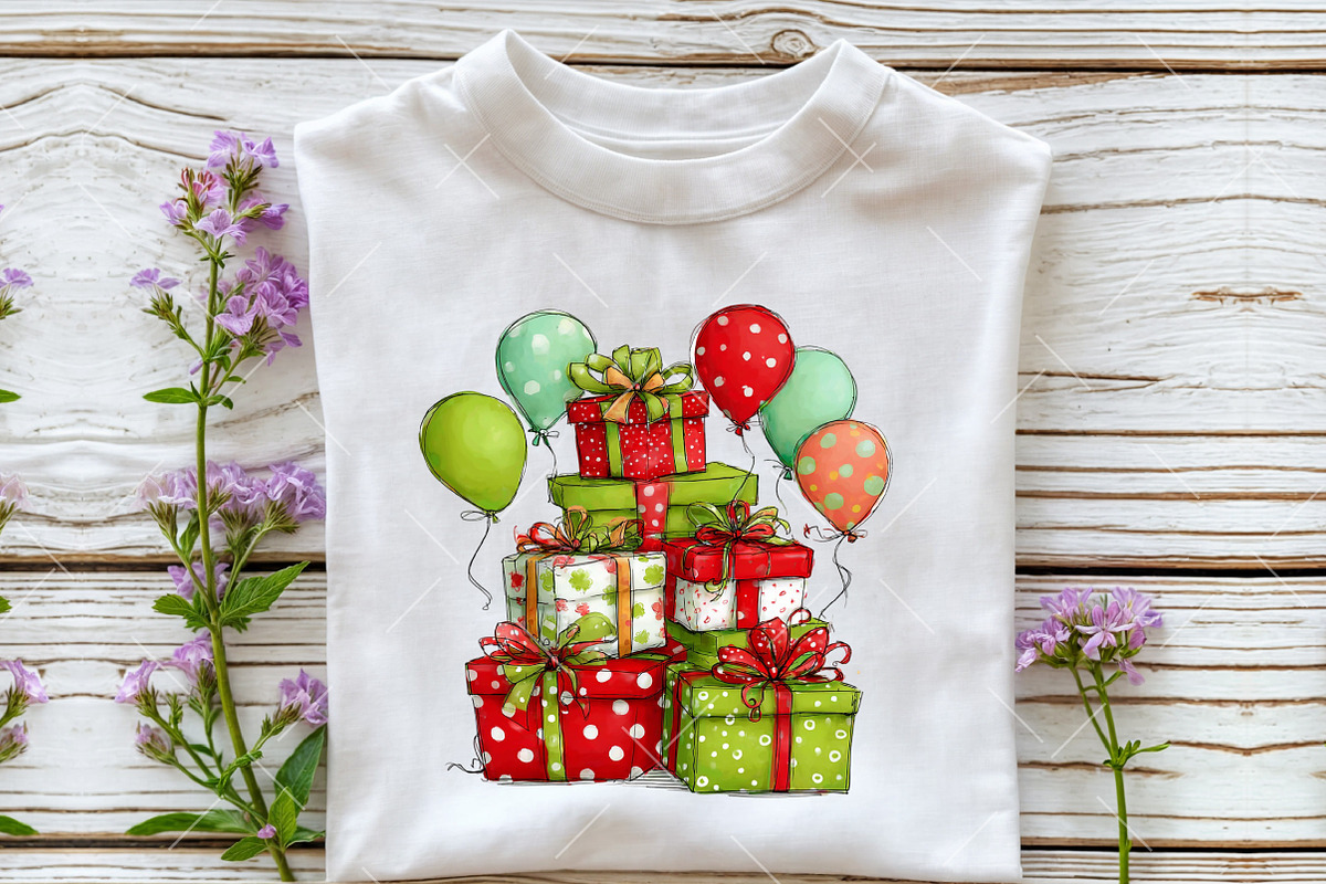Whimsical Spring Gift Box Clipart, an Illustration by OK Design (Photo 6 of 6)