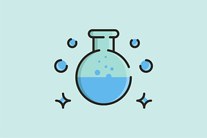 Glass laboratory flask